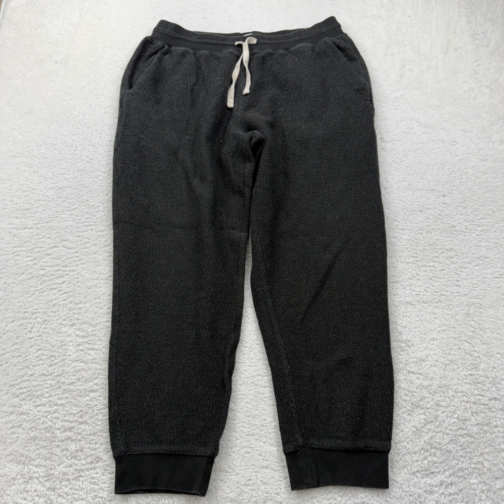 Marine Layer Women's Black Textured Jogger Sweatpants Size Large